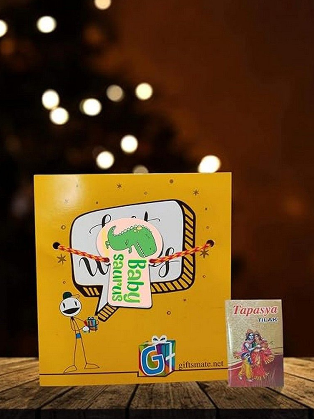 

THEYAYACAFE Boys Thread Rakhi with Roli Tika, Grey melange