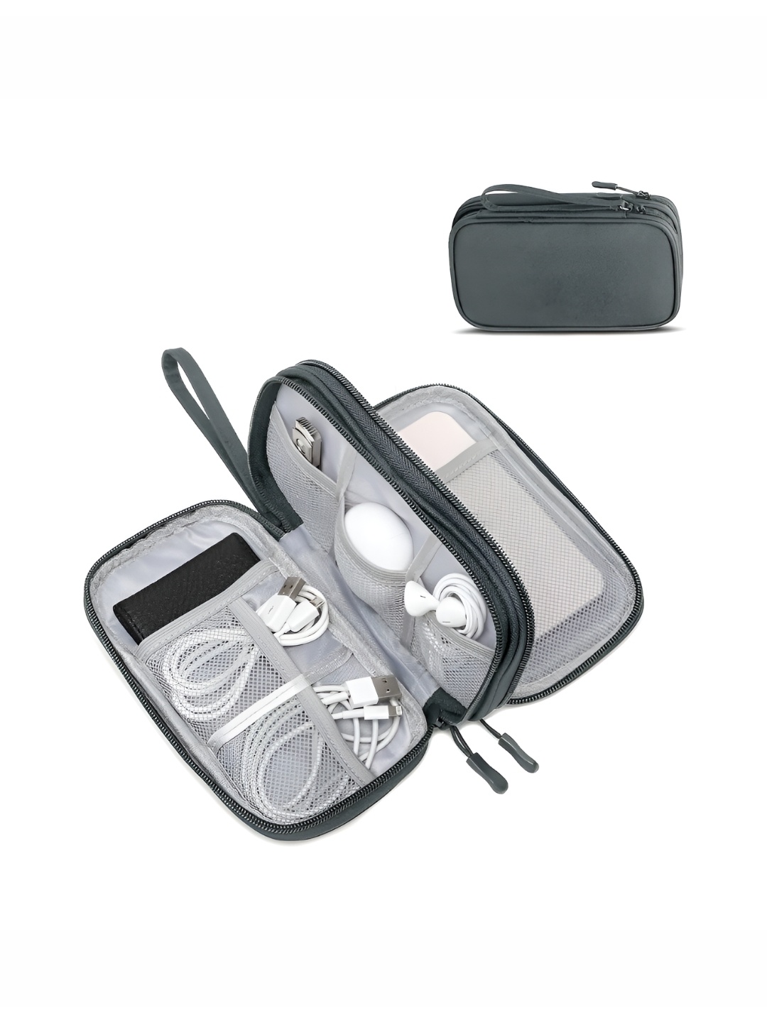 

Aura Grey Electronics Accessories Organiser Pouch