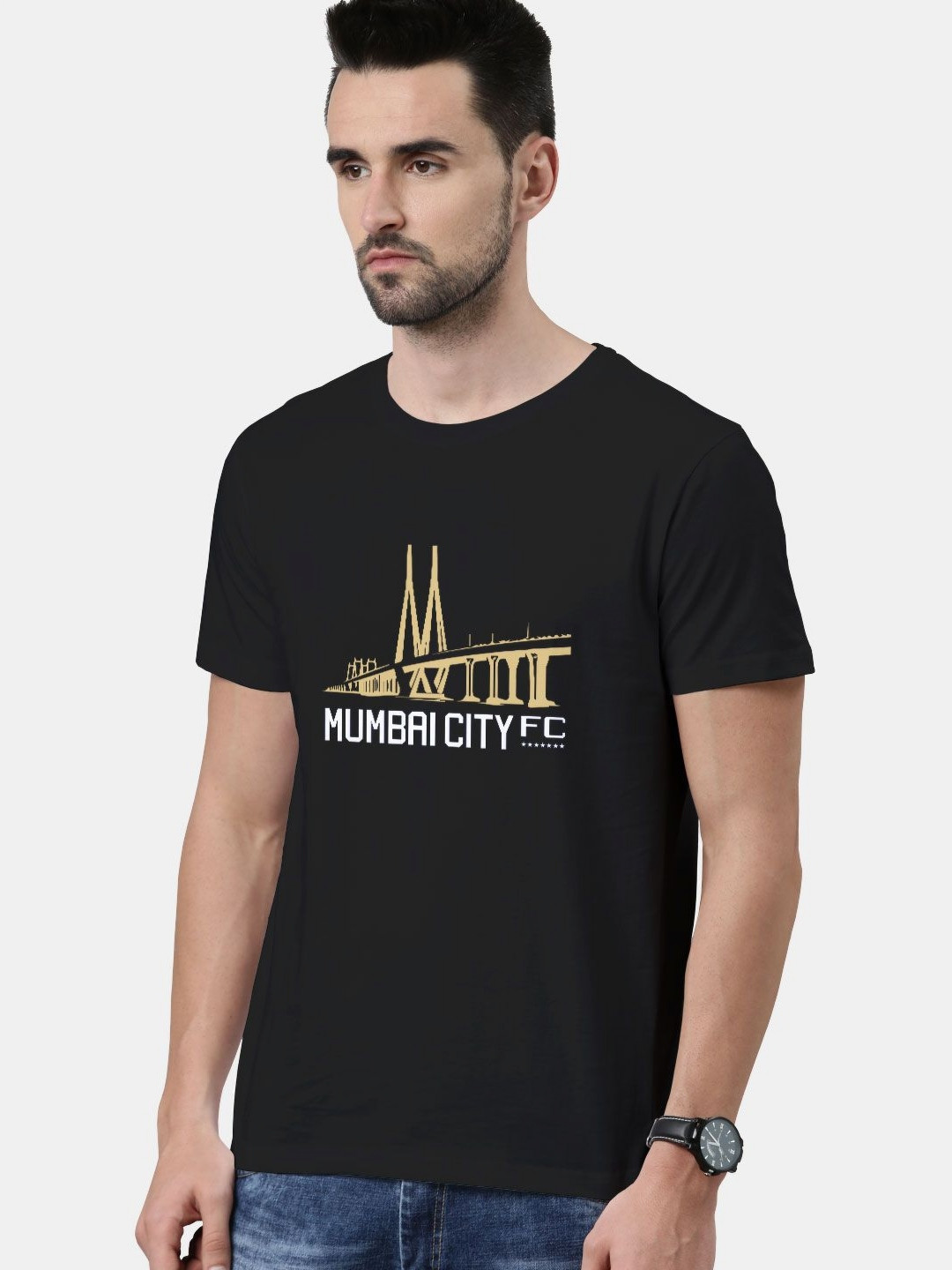 

macmerise Men Typography Printed T-shirt, Black