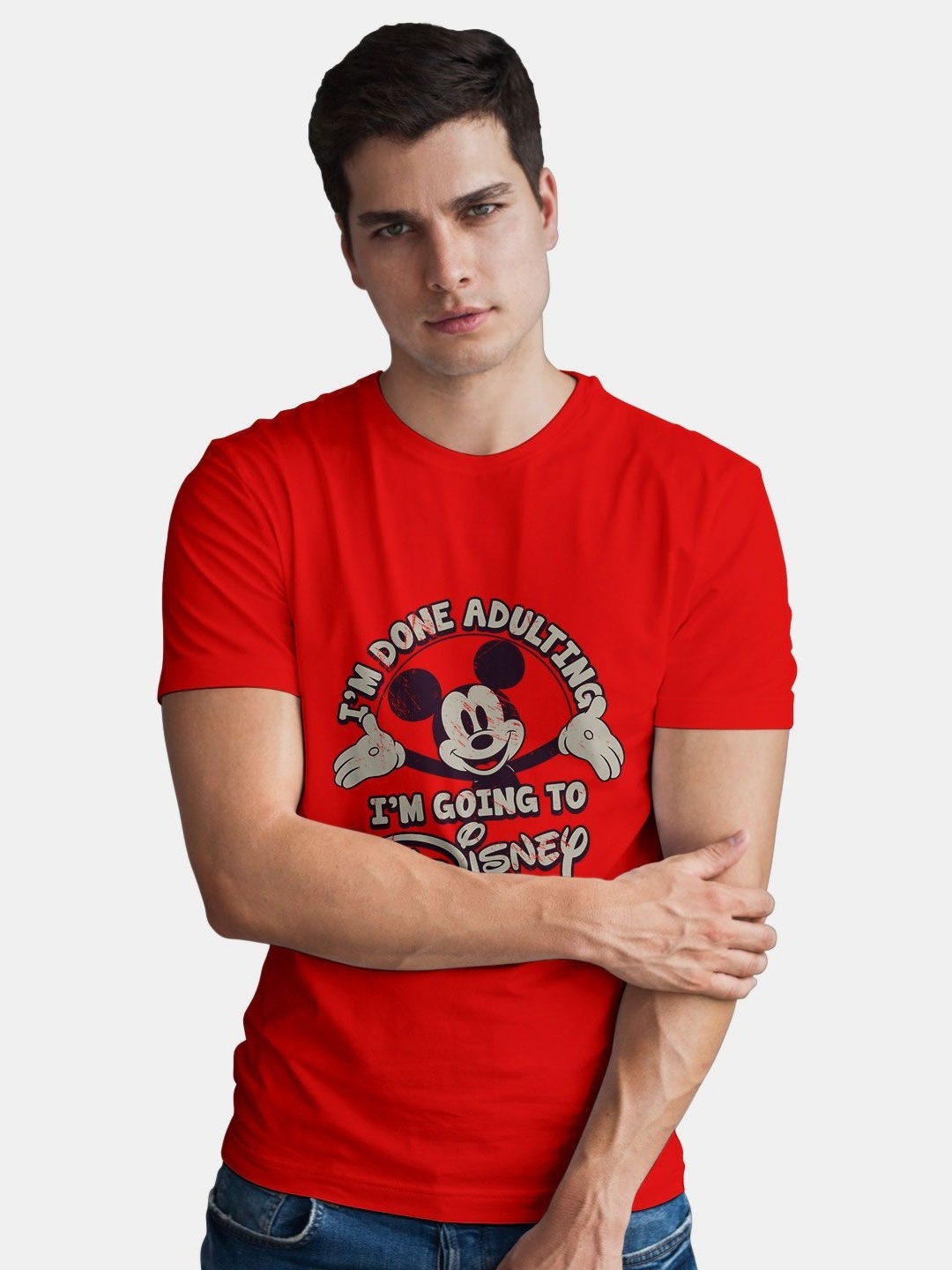 

macmerise Men Typography Printed Applique T-shirt, Black