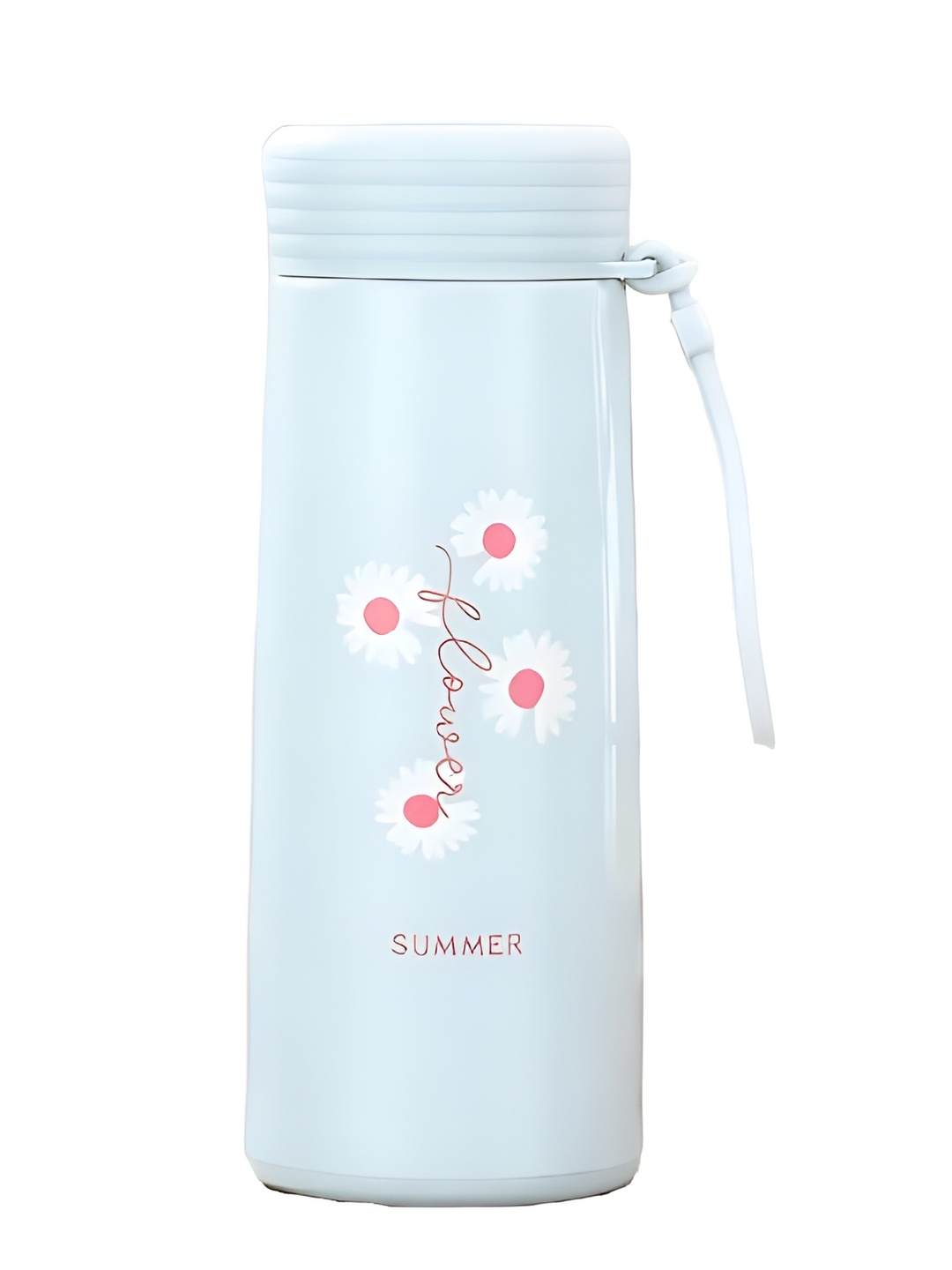 

WELOUR Blue & White Printed Glass Water Bottle 400ml