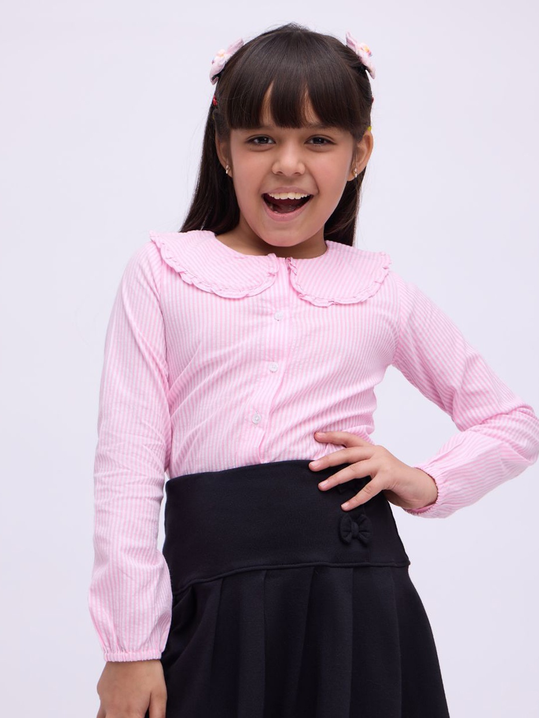 

Bombay High Girls Standard Opaque Casual Shirt, Pink