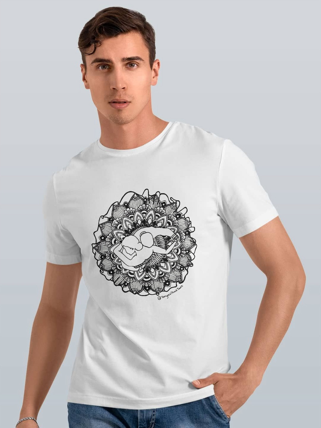 

macmerise Men Printed Pockets T-shirt, White