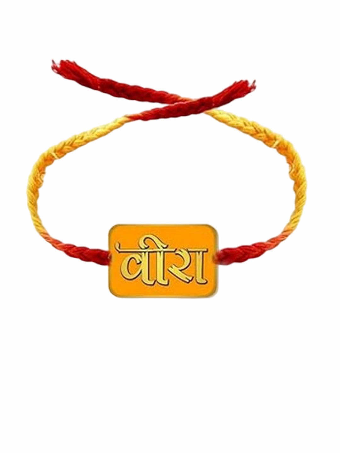 

THEYAYACAFE Printed Thread Rakhi With Roli, Yellow