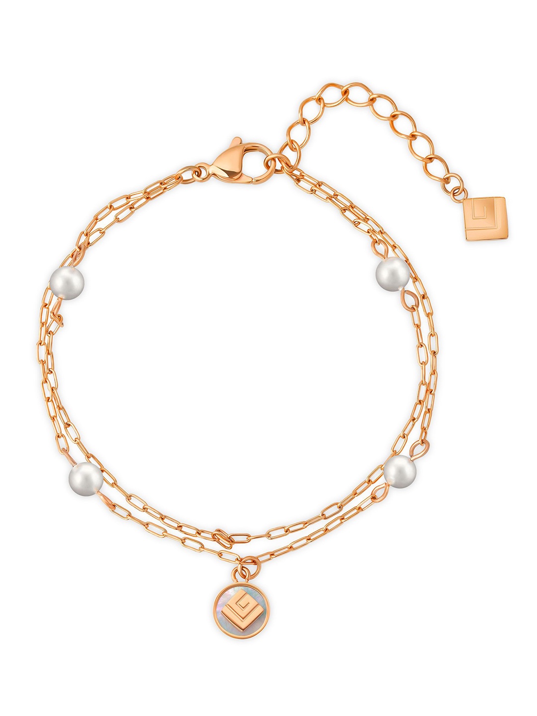 

Guy Laroche Gisele Rose Gold-Plated Stainless Steel Charm Bracelet