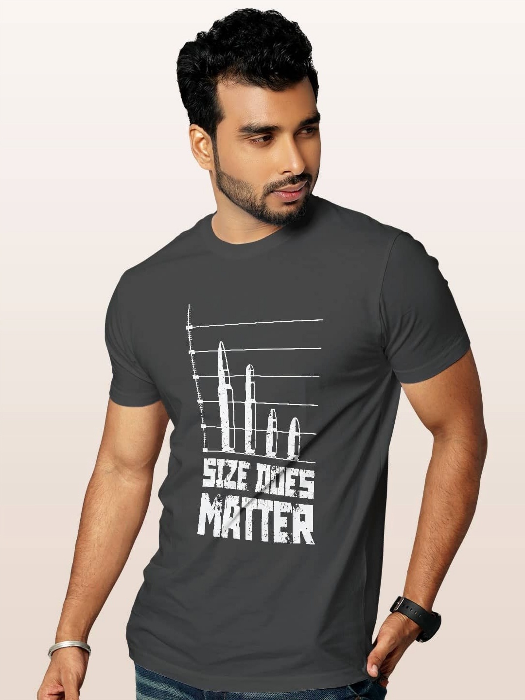 

macmerise Men Typography Printed T-shirt, Grey
