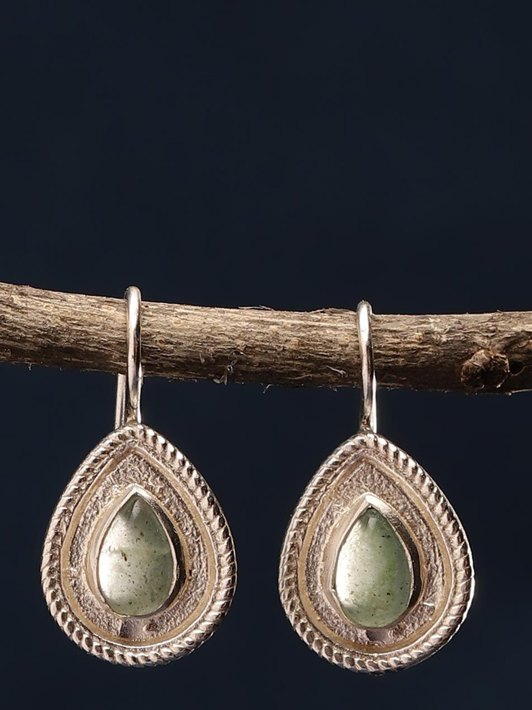 

Fabindia Artificial Stones Silver Drop Earrings