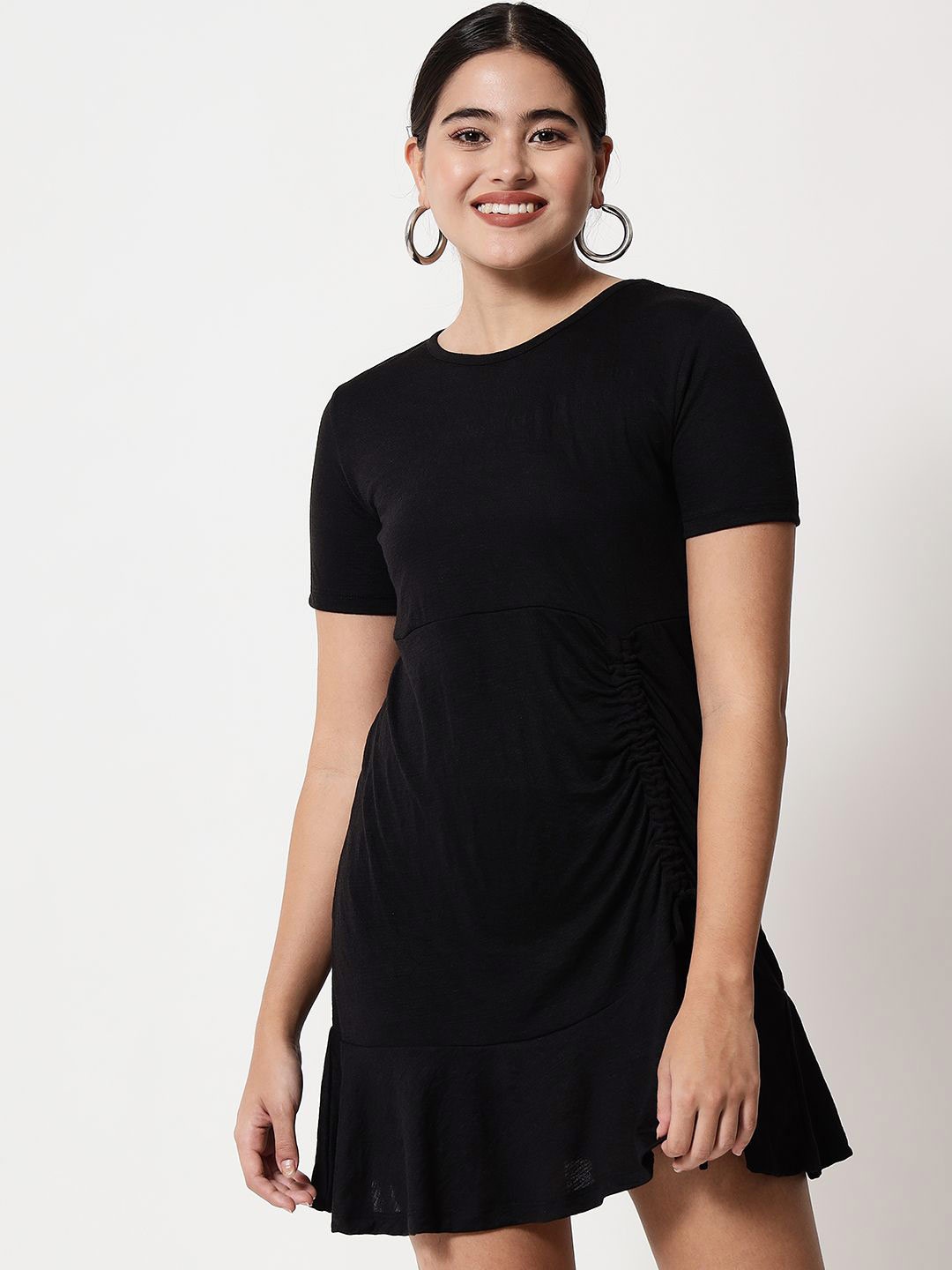 

Yaadleen Solid Mini Sheath Dress, Black
