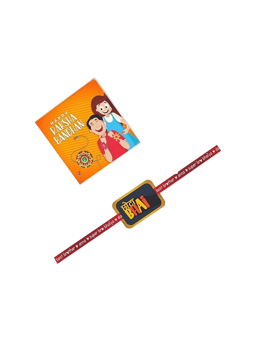 

THEYAYACAFE Printed Thread Rakhi With Roli, Black