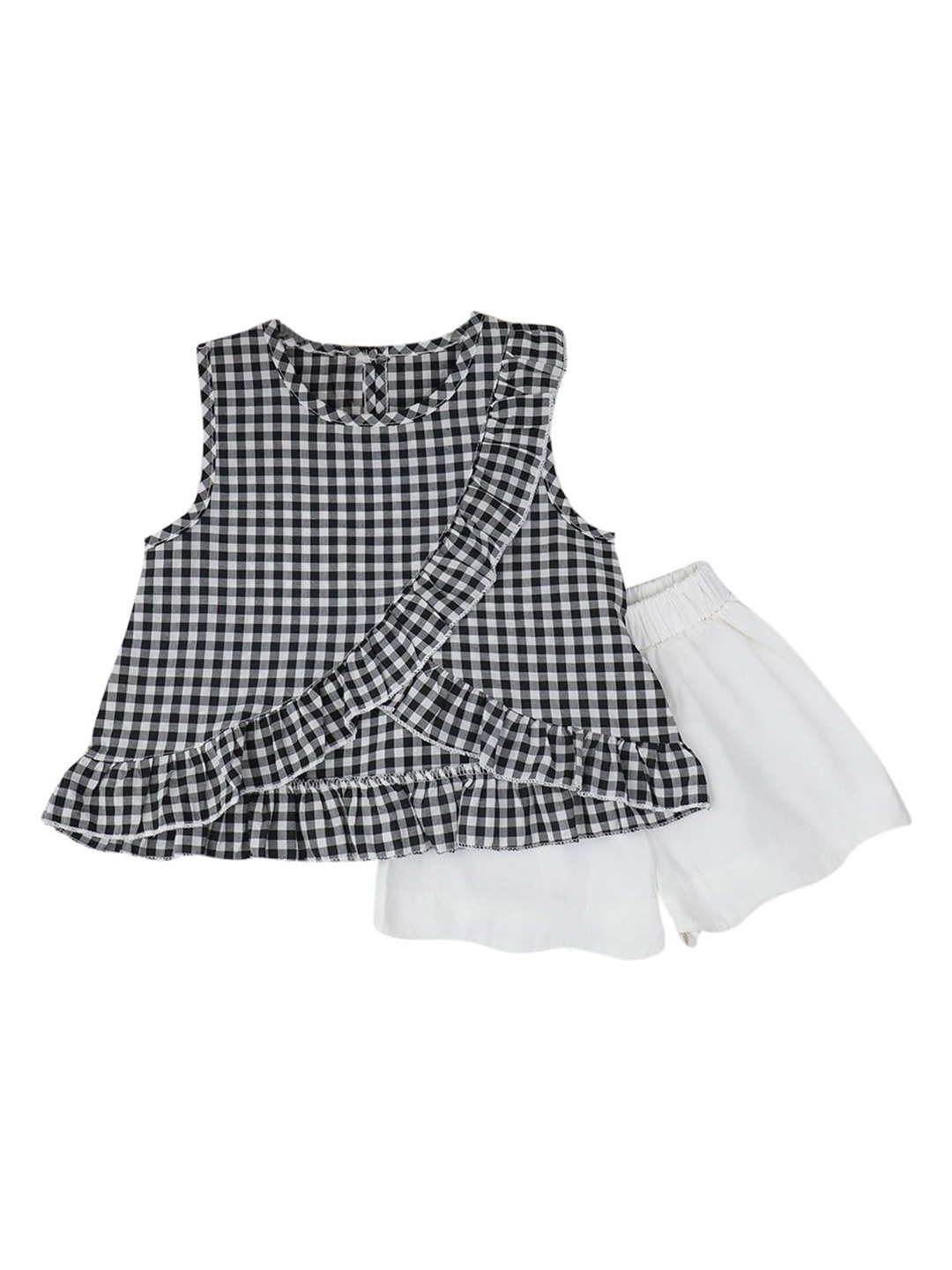 

StyleCast x Revolte Girls Checked Sleeveless Top With Short, Black