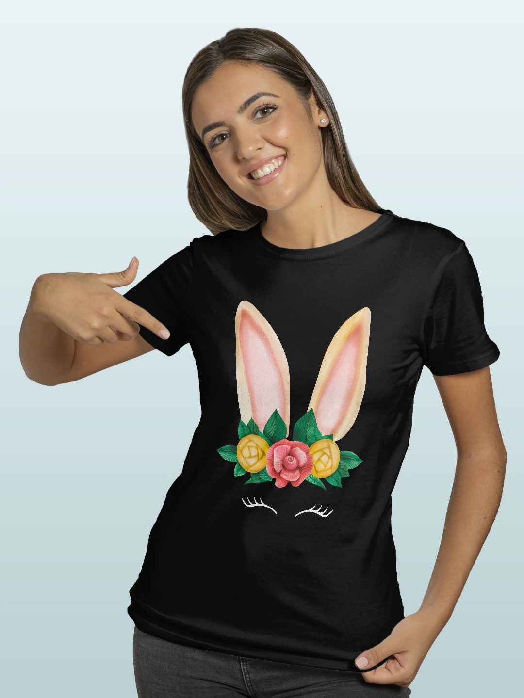 

macmerise Women Printed T-shirt, Black