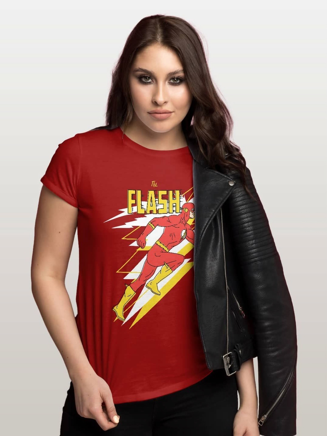 

macmerise Women Printed T-shirt, Red