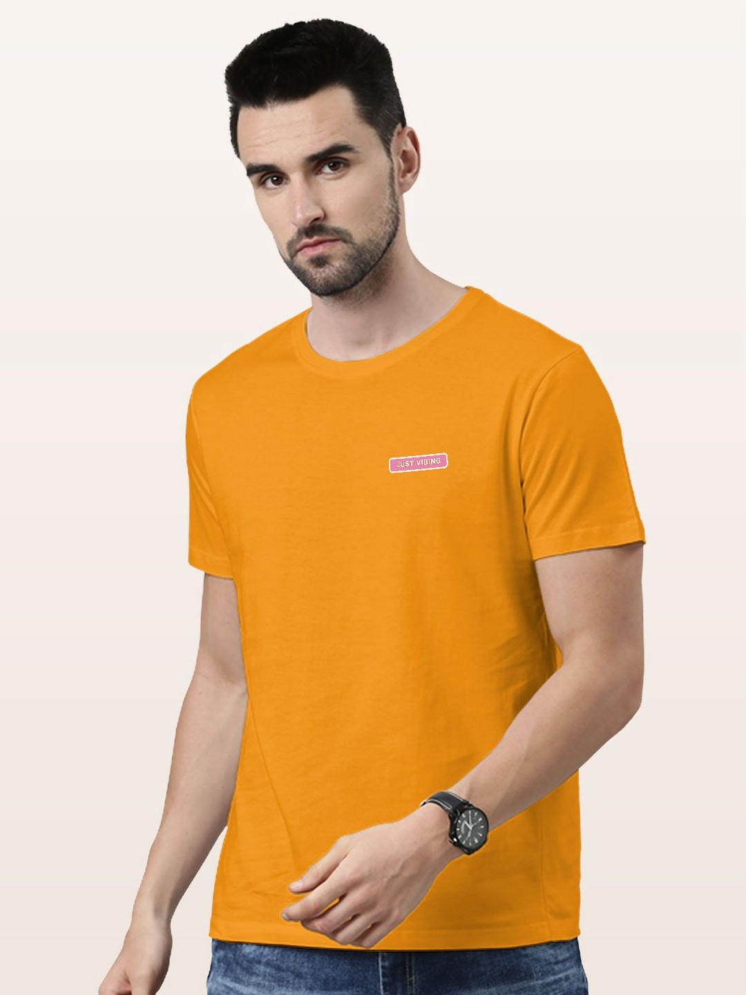 

macmerise Men V-Neck T-shirt, Yellow