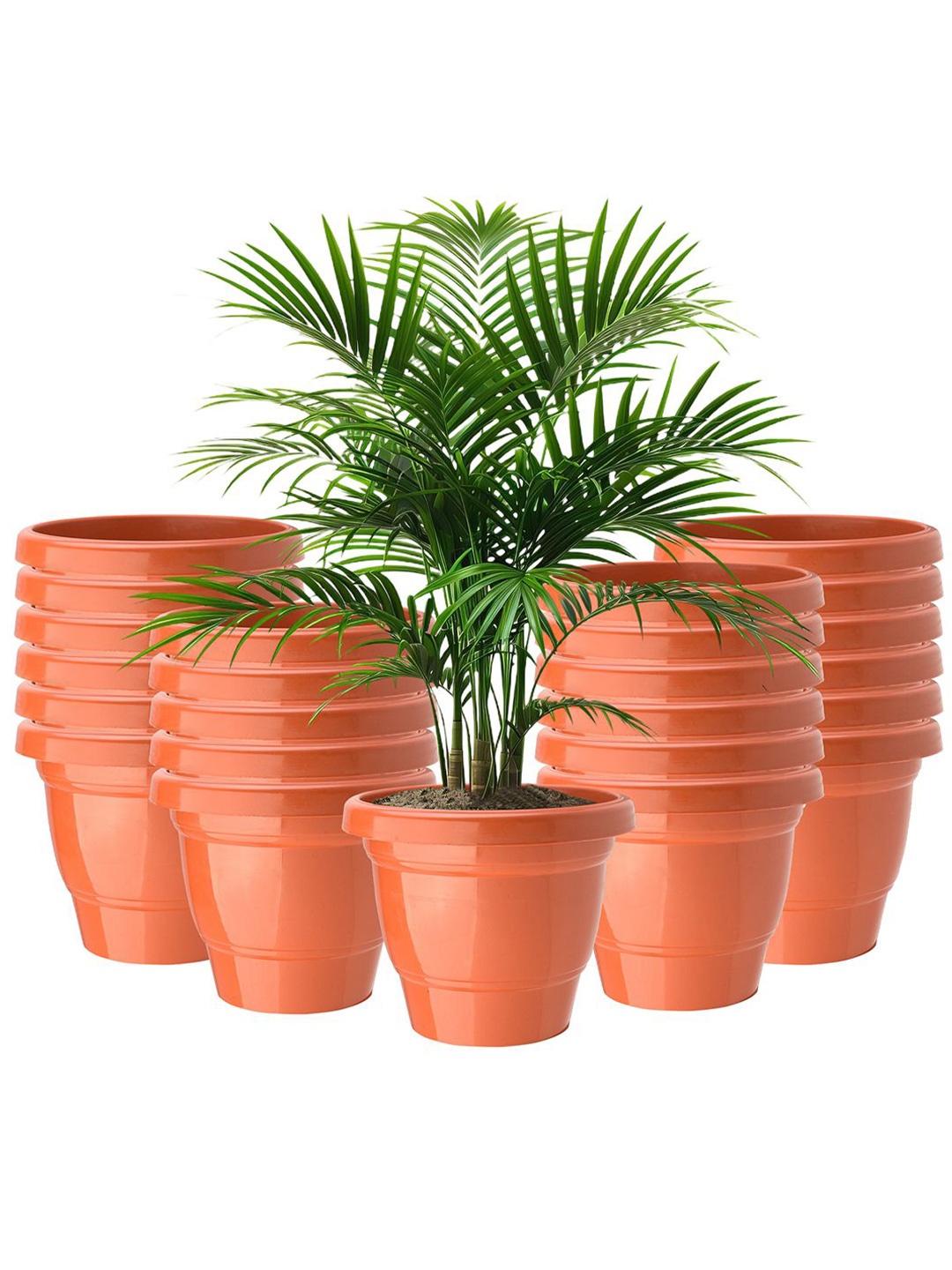 

Kuber Industries Orange 24 Pieces 2-Layer Planters