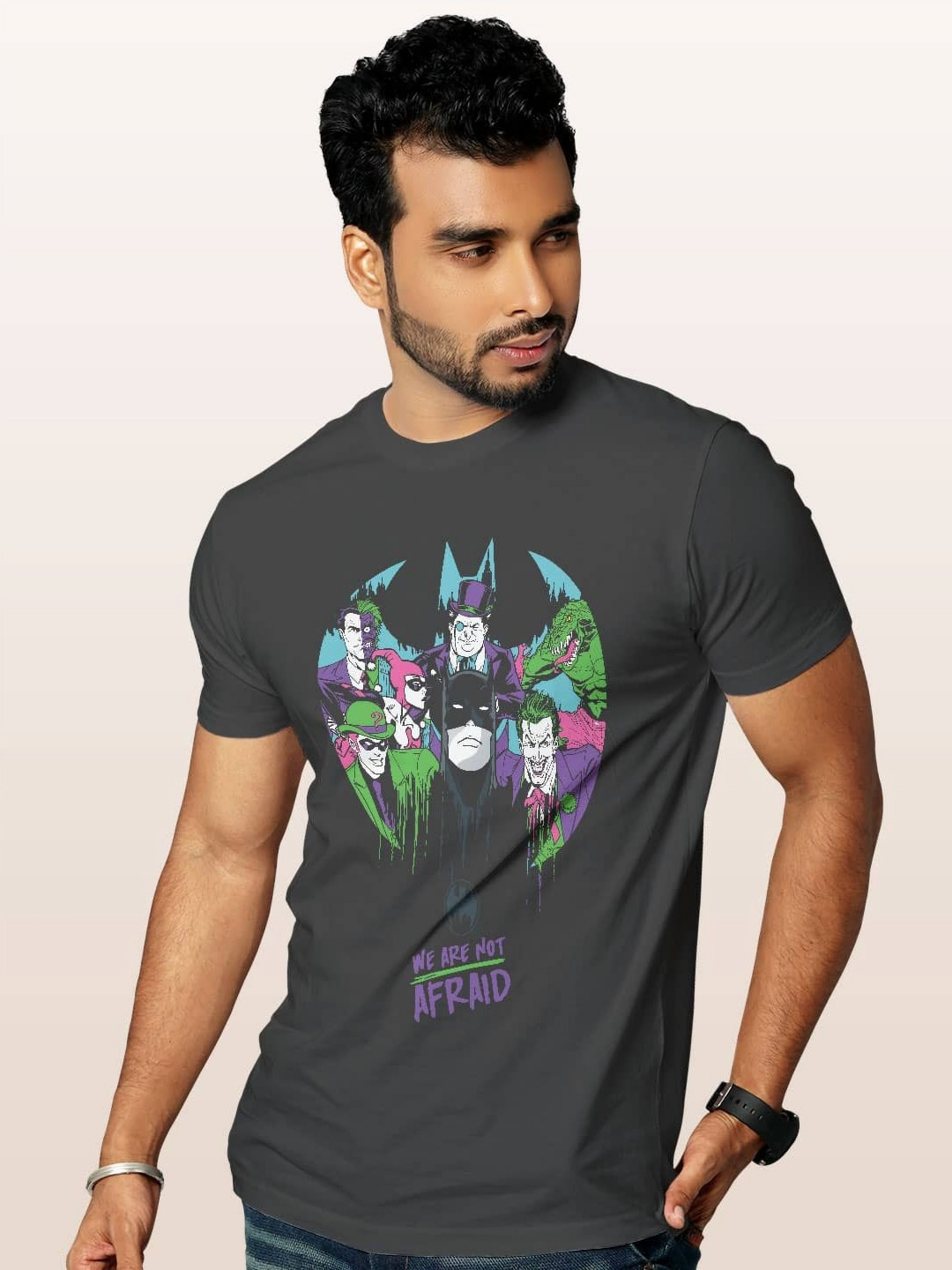 

macmerise Men Printed T-shirt, Grey