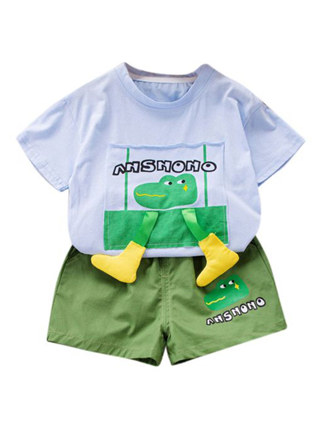 

StyleCast x Revolte Boys Printed Pure Cotton Top with Shorts, Blue