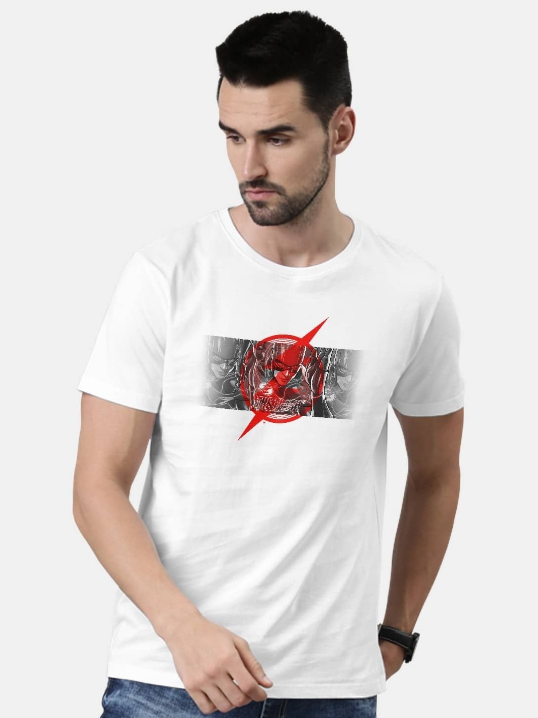 

macmerise Men Typography Printed T-shirt, White