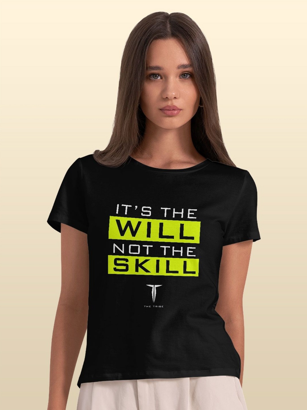 

macmerise Women Printed Extended Sleeves T-shirt, Black