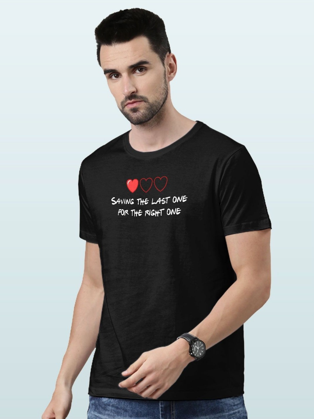 

macmerise Men Typography Printed Applique T-shirt, Black
