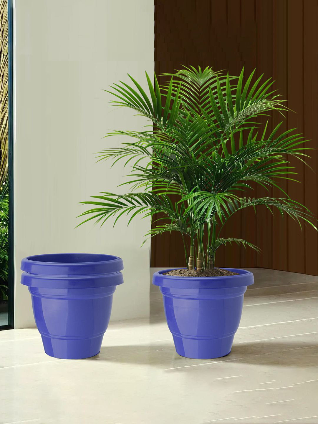 

Kuber Industries Blue 3 Pieces Durable Planters