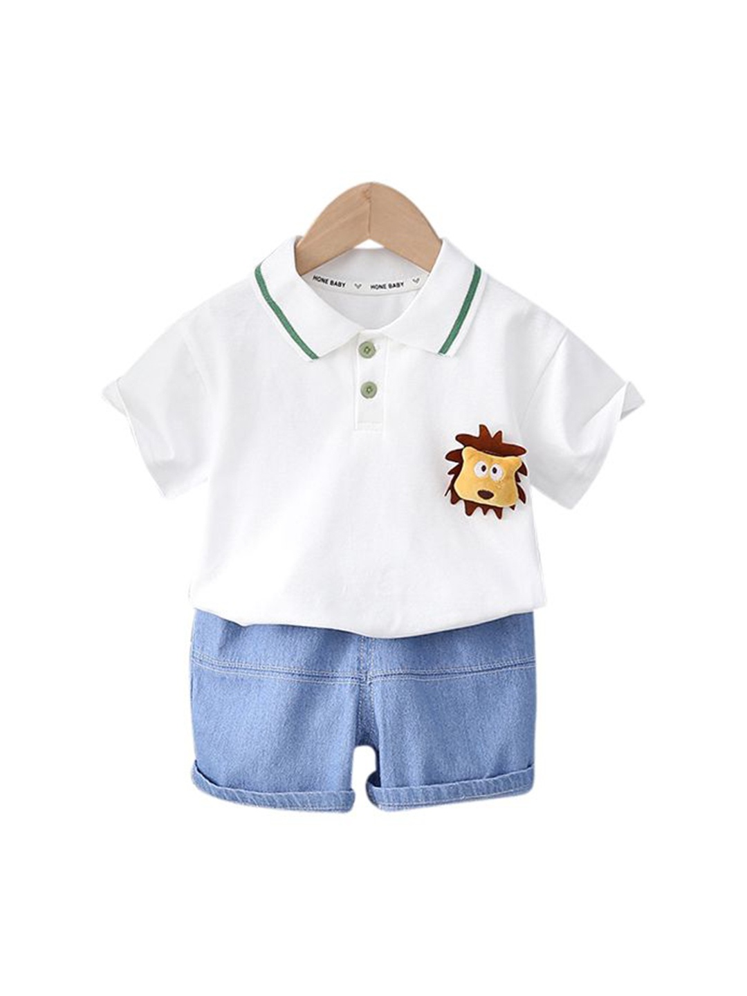 

StyleCast x Revolte Boys Printed Pure Cotton T-shirt with Shorts, White