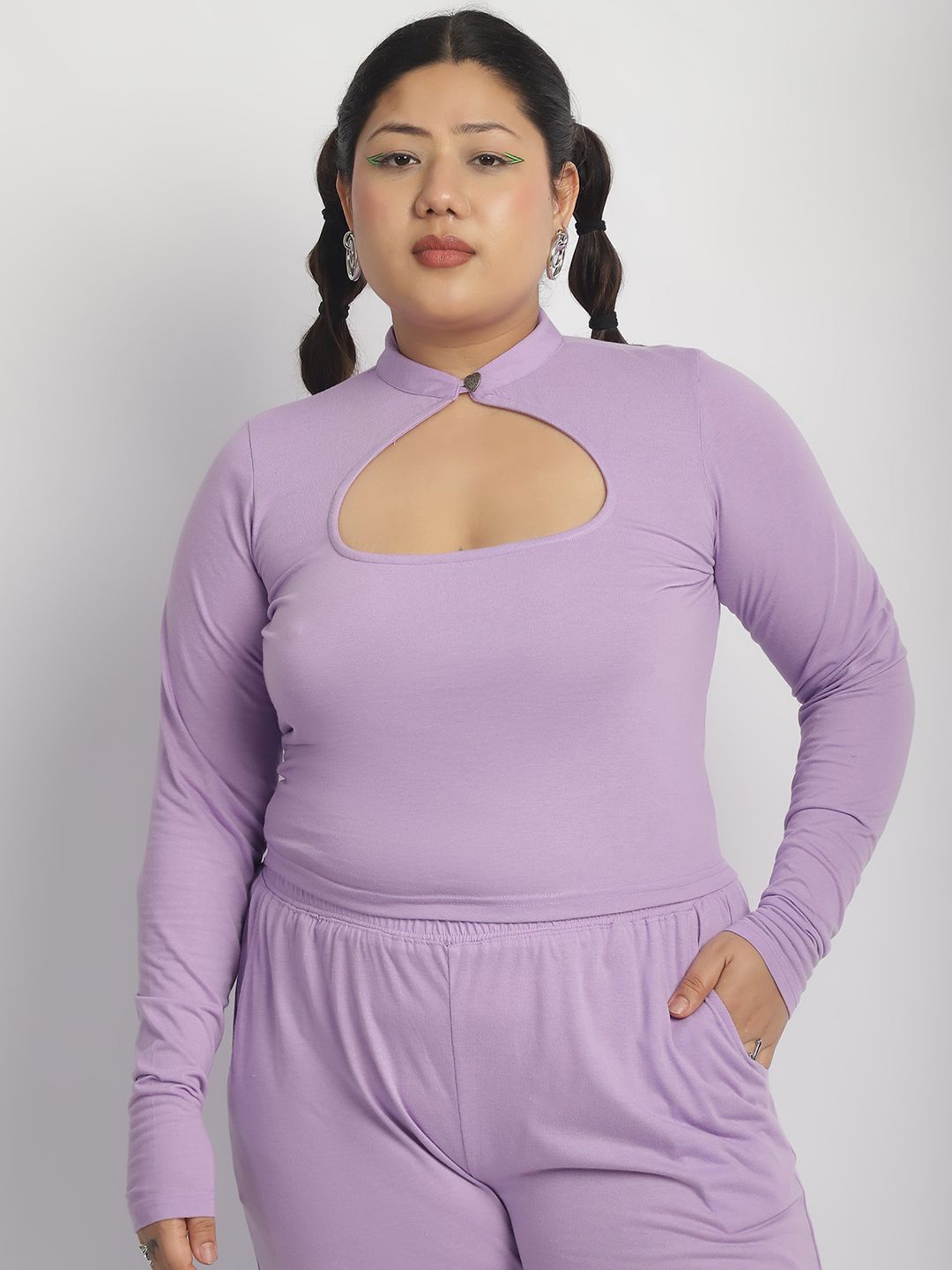 

thkgrlz Peplum Top, Lavender