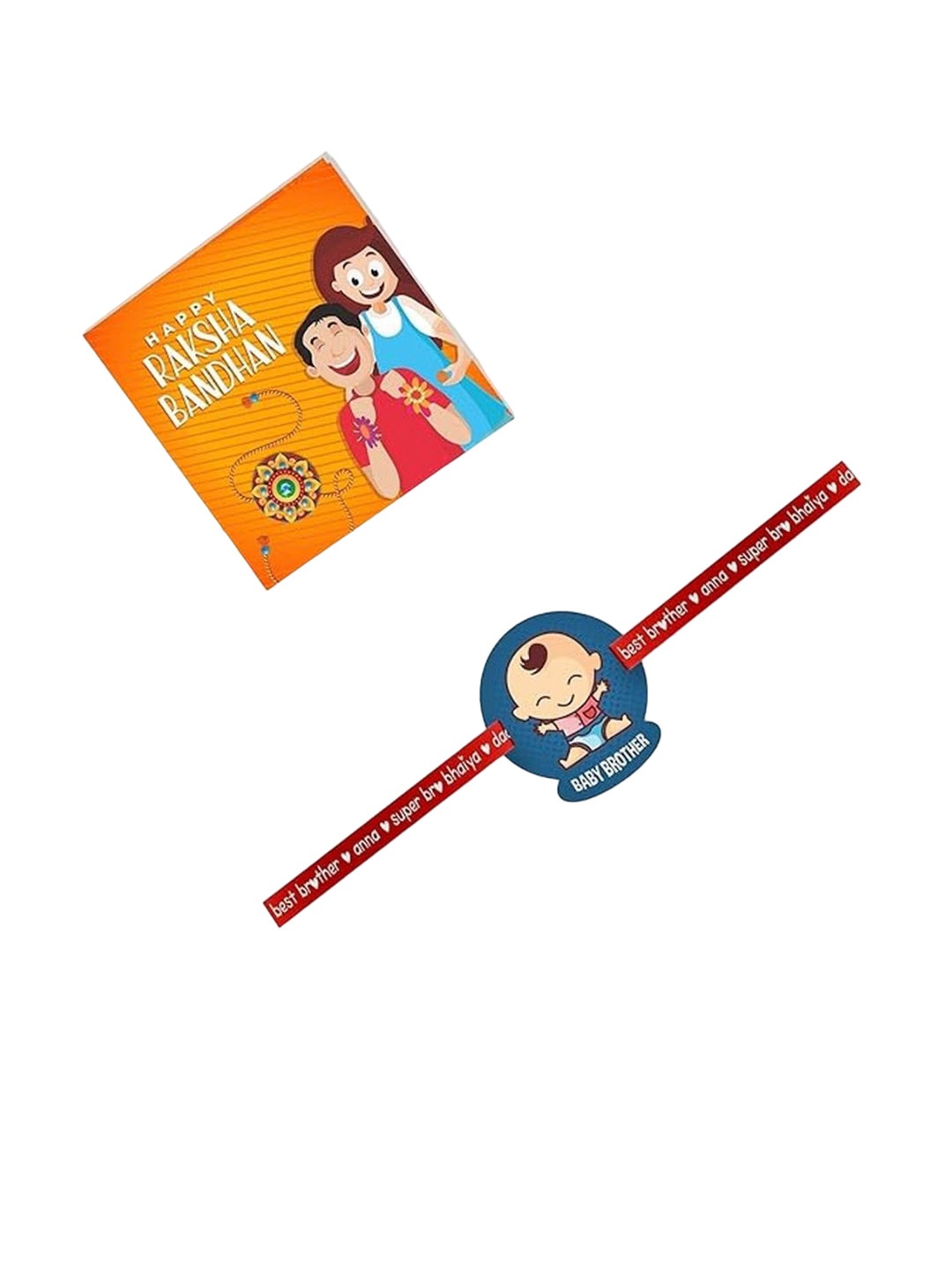 

THEYAYACAFE Boys Thread Rakhi with Roli Tika, Blue