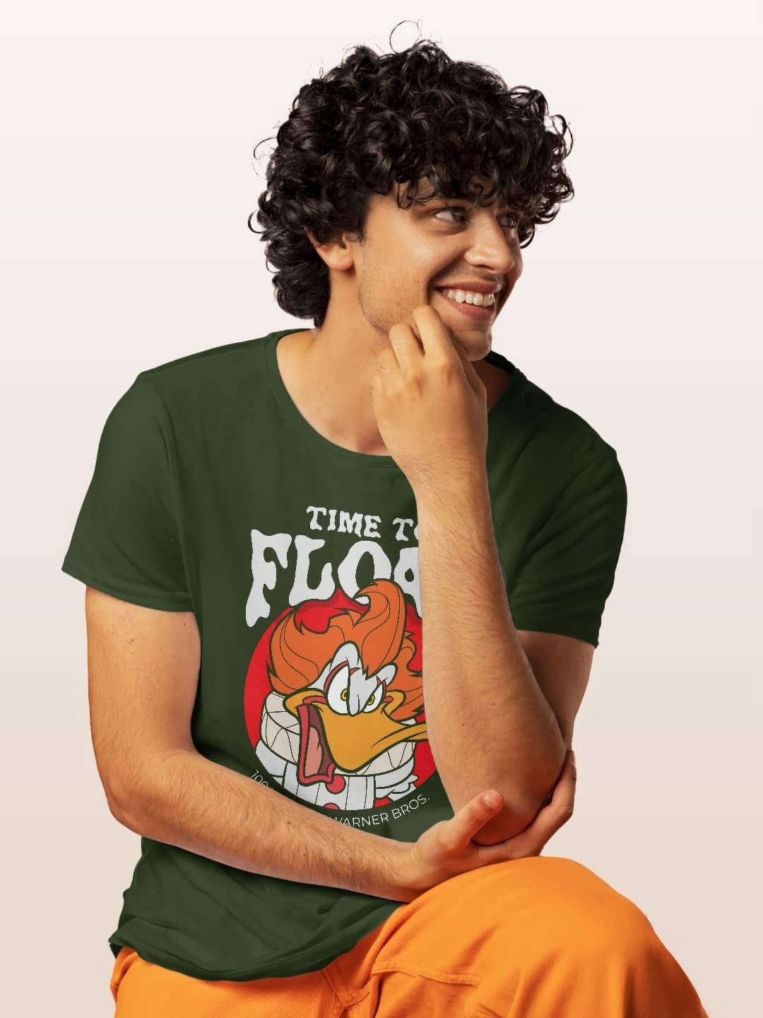 

macmerise Men Typography Printed T-shirt, Green