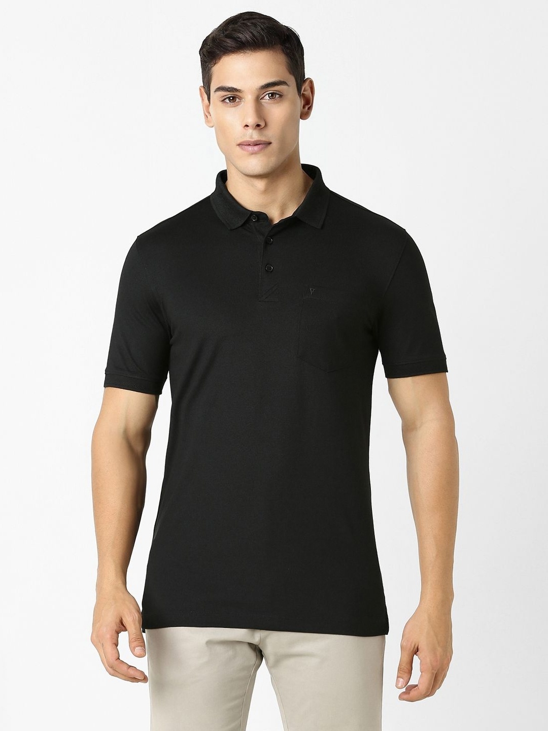 

Van Heusen Sport Men Polo Collar Pockets T-shirt, Black