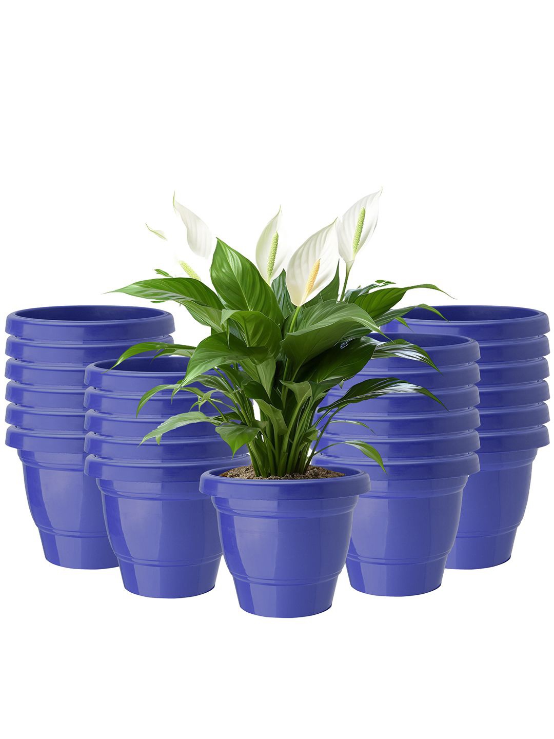 

Kuber Industries Blue 24 Pieces Lightweight Planters