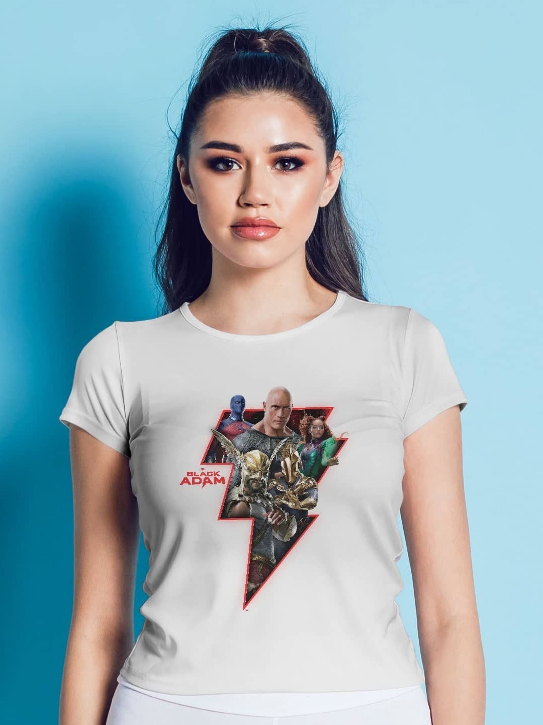 

macmerise Women Printed Applique T-shirt, White