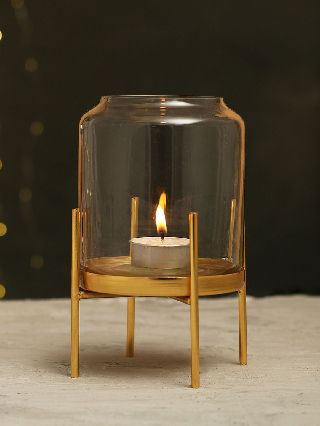 

IGP Beige 2 pieces Tea Light Candle with Stand