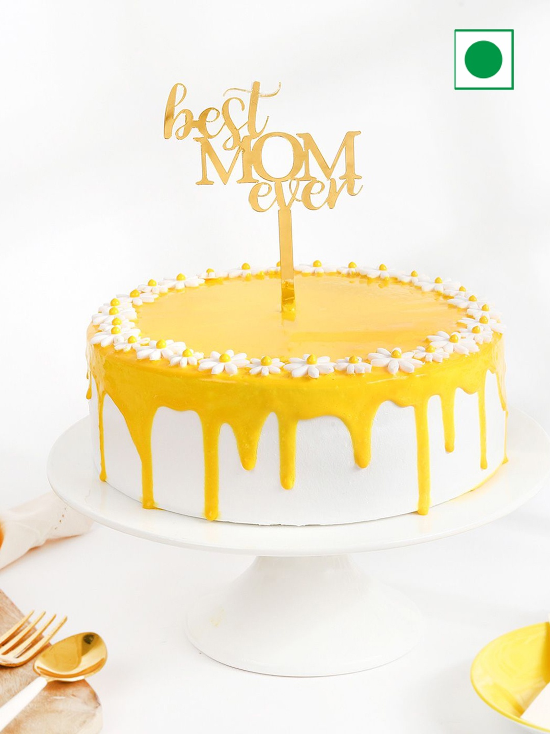 

IGP Mango Fruit Flavor Eggless Round Cake- 2kg, Yellow