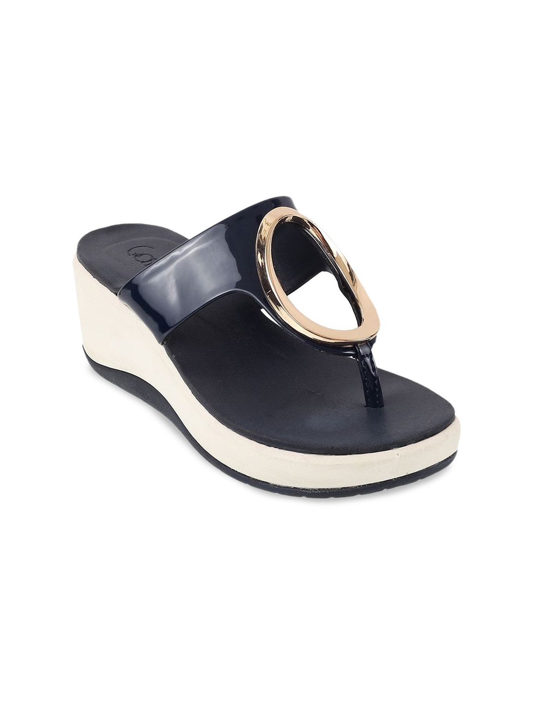 

Catwalk Solid Platform Open Back Sandals Heels, Blue