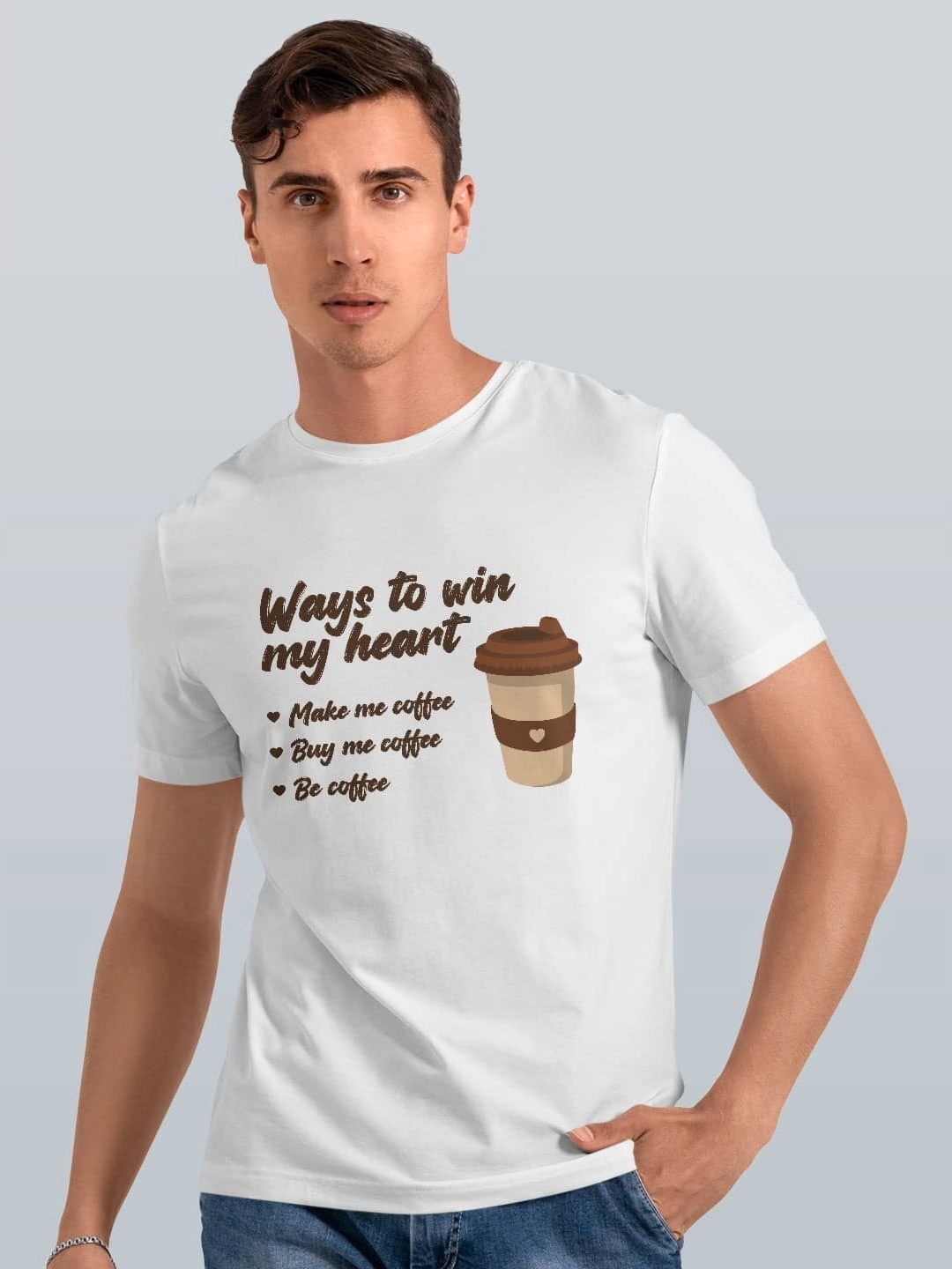 

macmerise Men Typography Printed Applique T-shirt, White