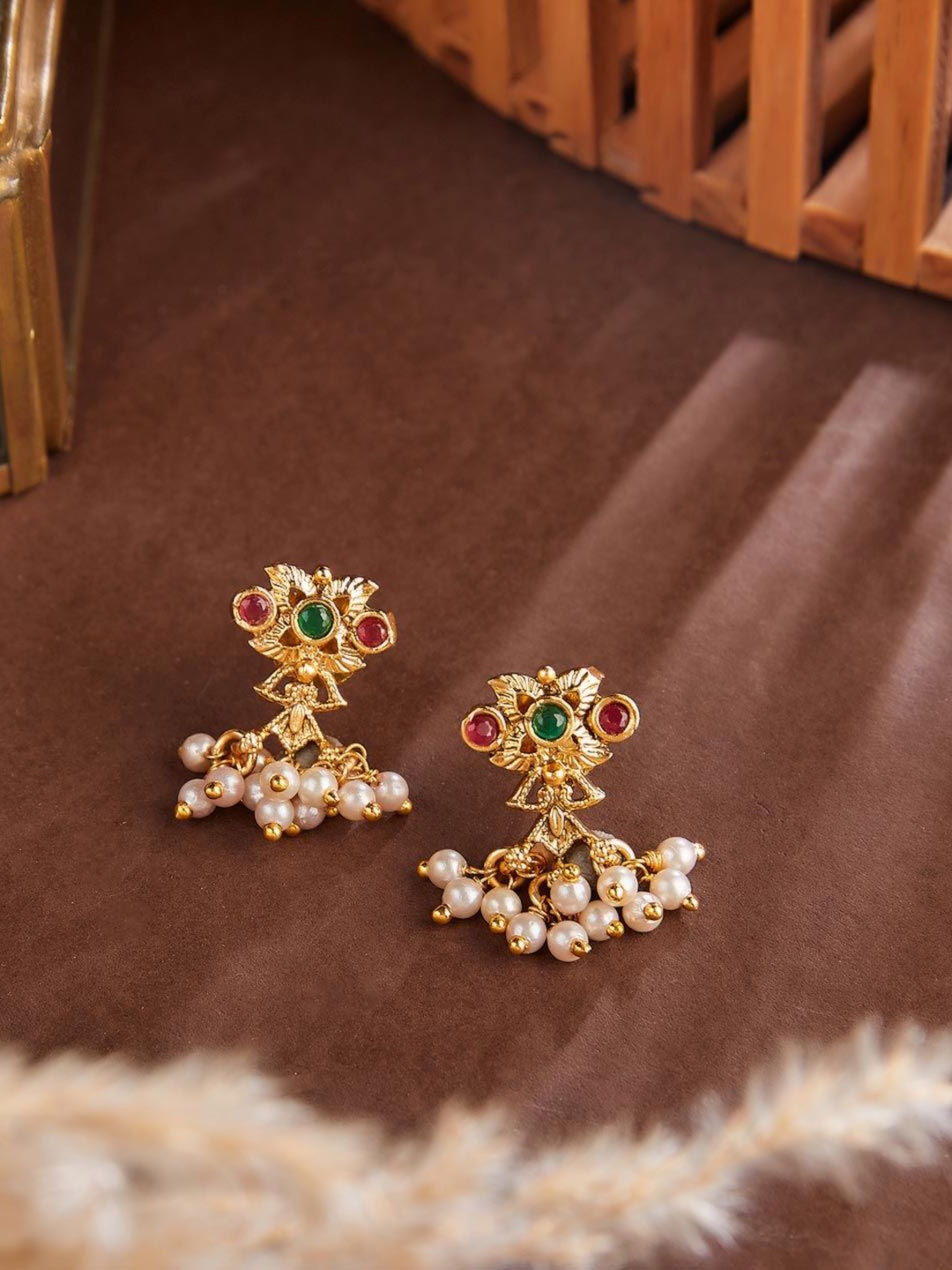 

Fabindia Contemporary Drop Earrings, Gold