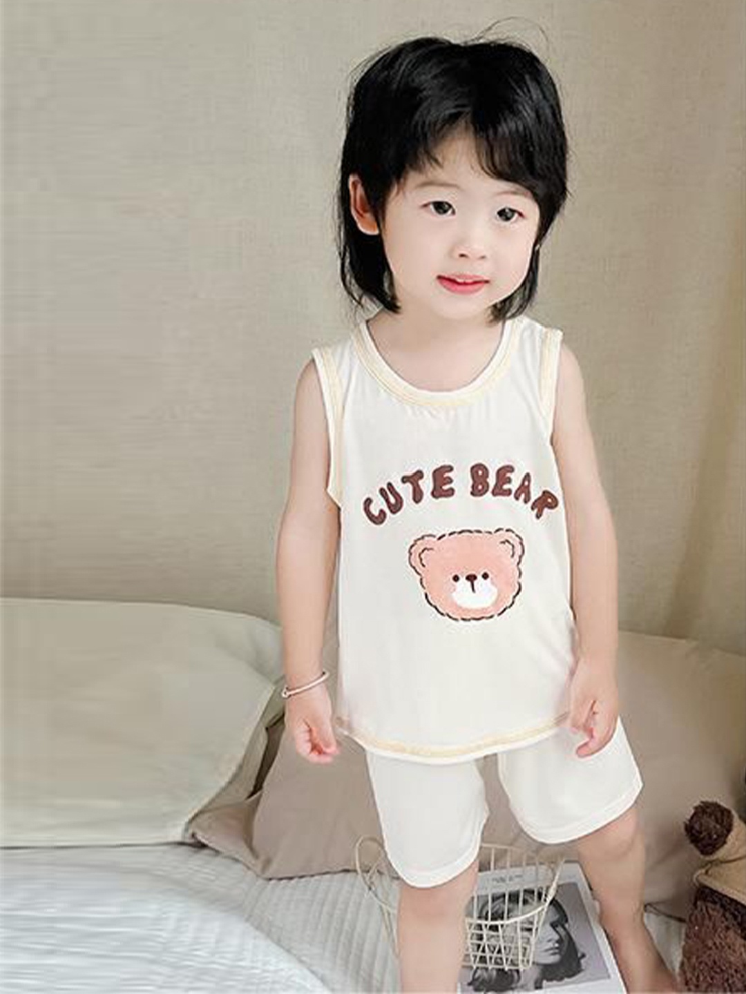 

StyleCast x Revolte Girls Printed T-shirt with Shorts, Beige