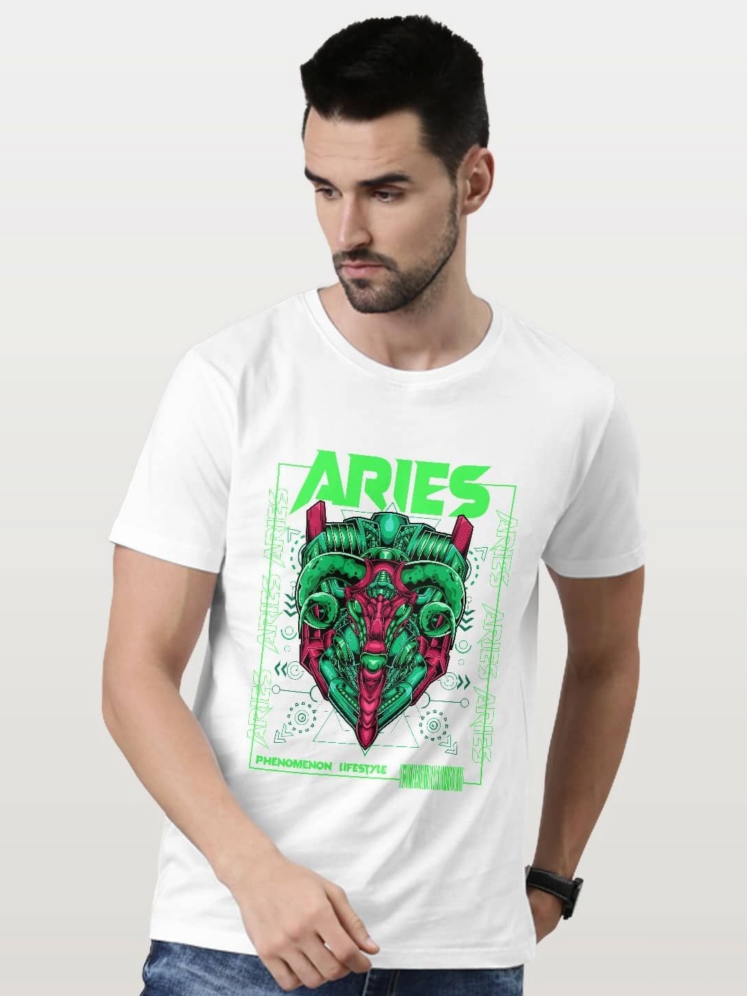 

macmerise Men Typography Printed T-shirt, White