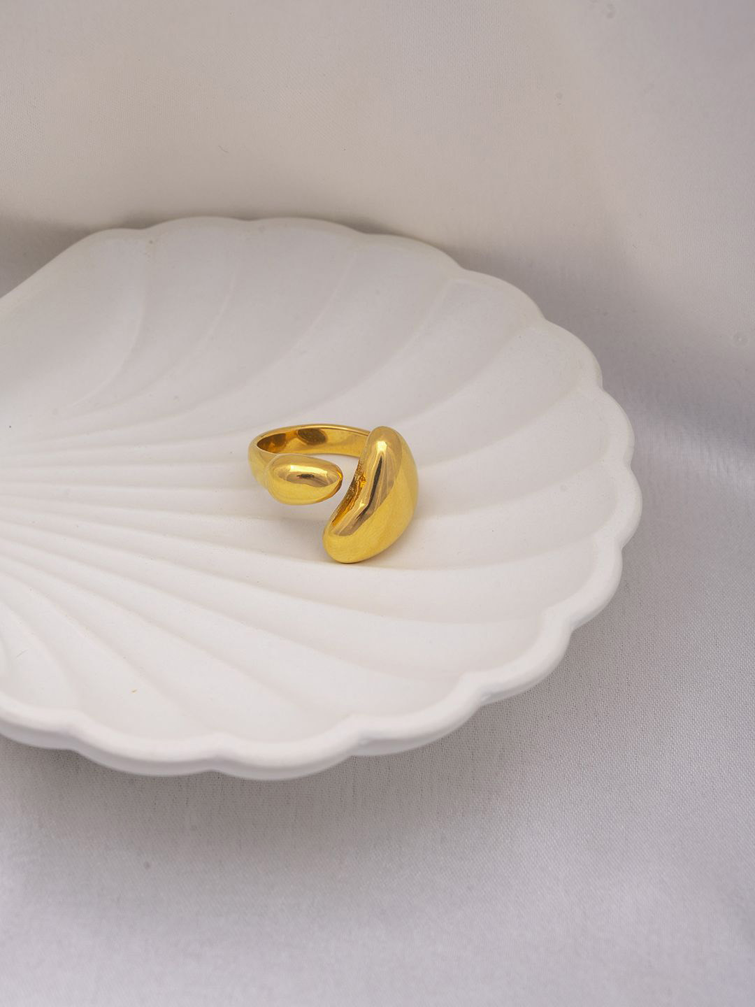 

Perfectly Average Gold-Plated Adjustable Finger Ring