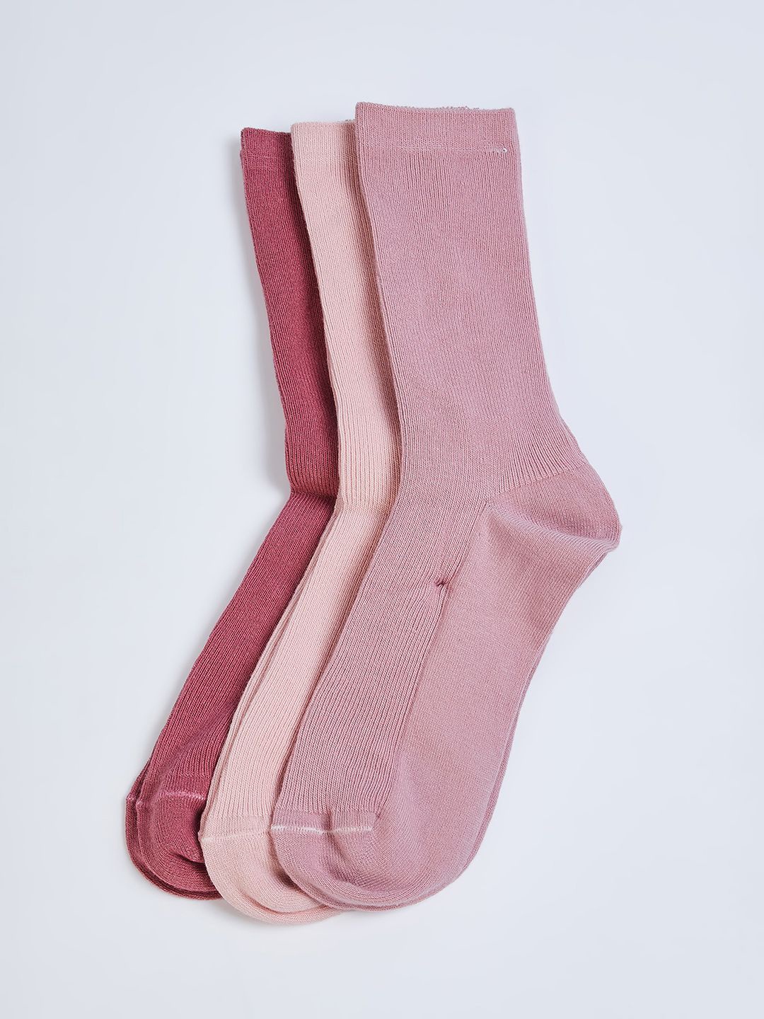 

max Women Pack Of 3 Calf-Length Socks, Pink