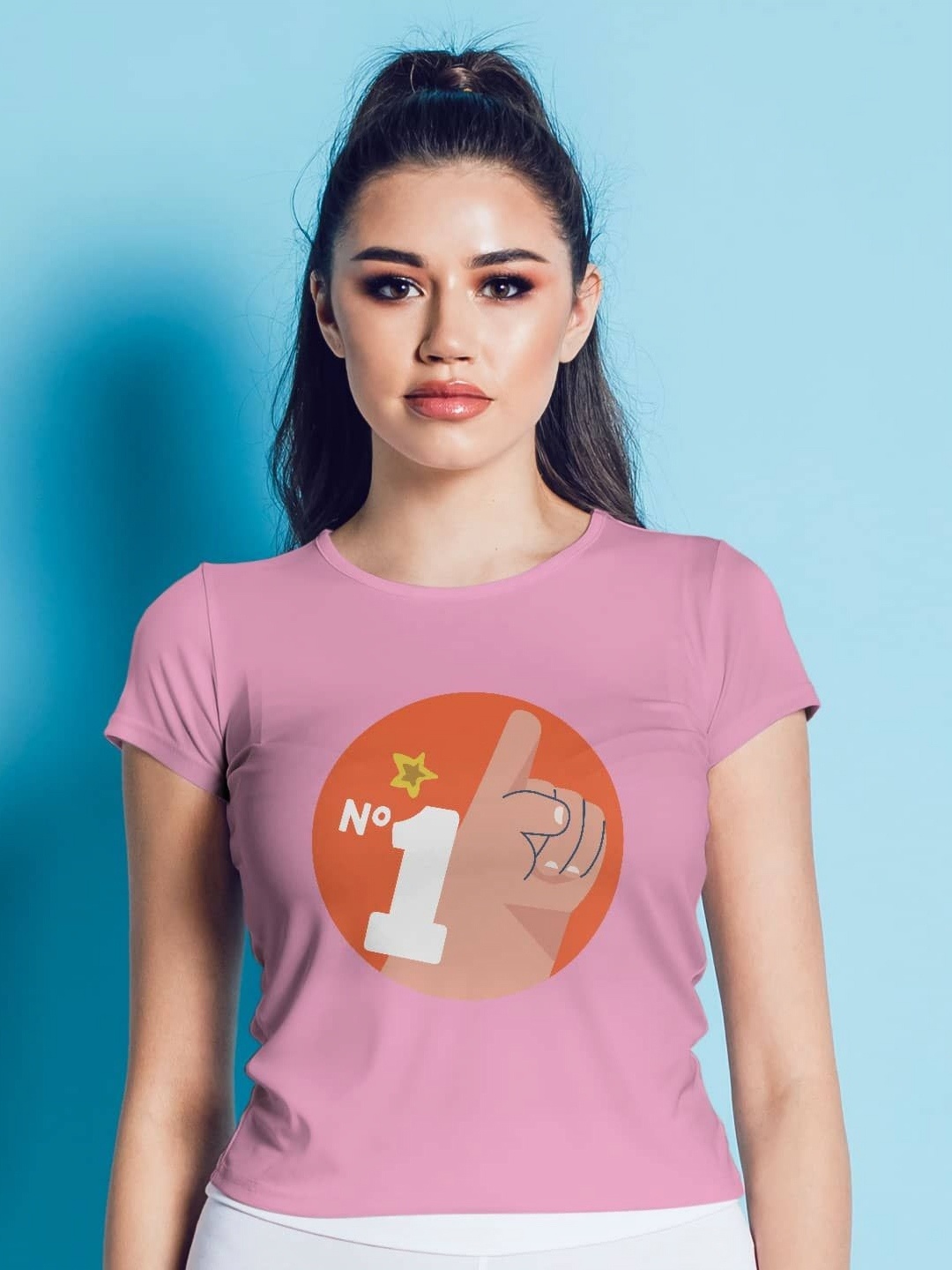

macmerise Women Printed T-shirt, Pink