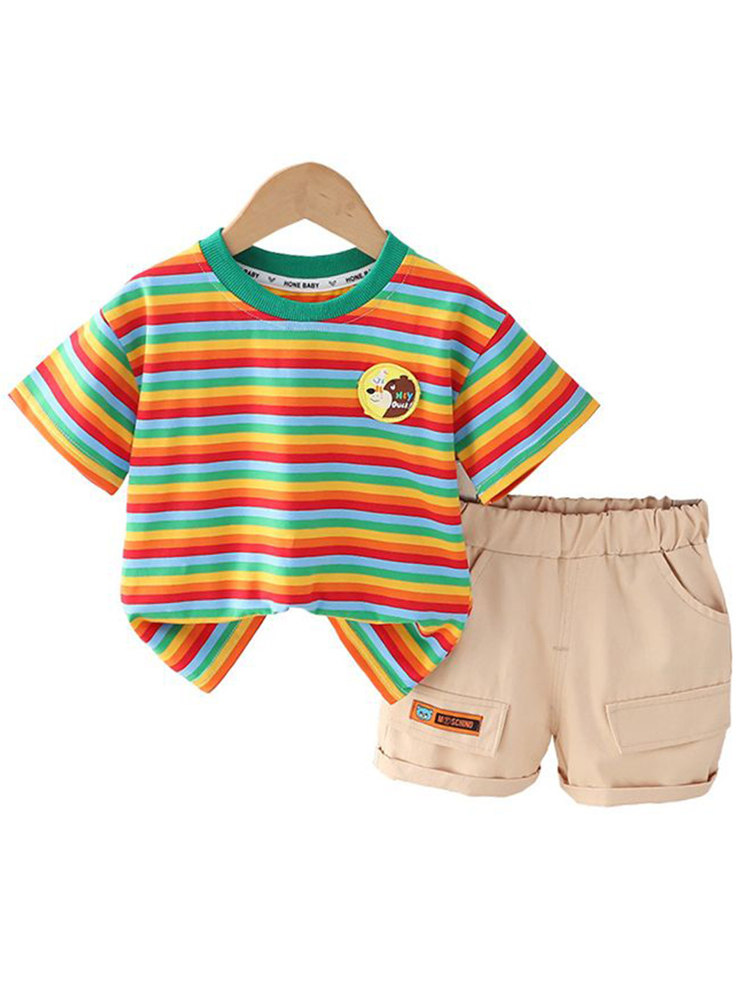 

StyleCast x Revolte Infant Boys Printed Pure Cotton T-shirt With Shorts, Red