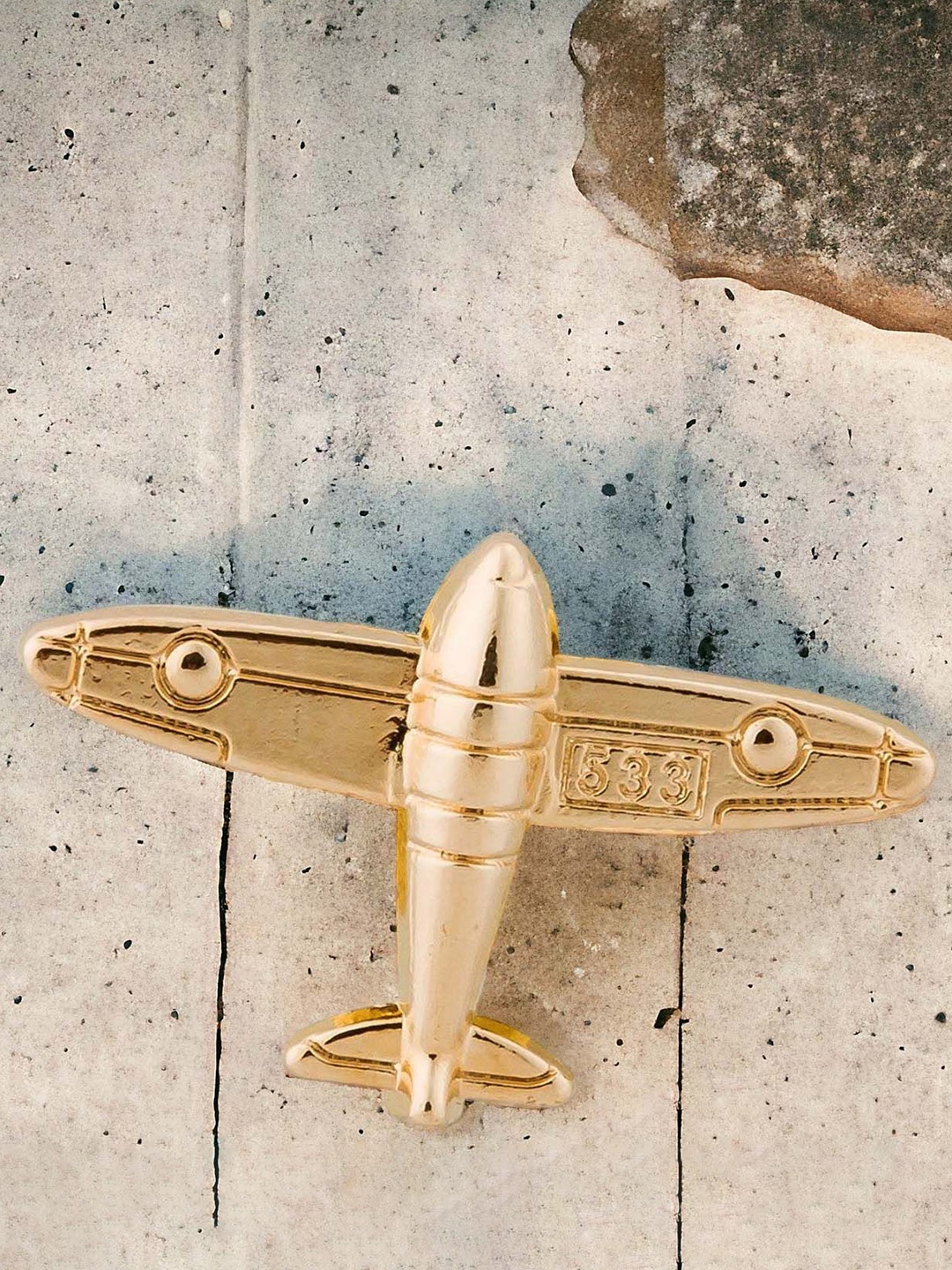 

Okos Small Aeroplane Shape Lapel Pin Brooch, Rose gold