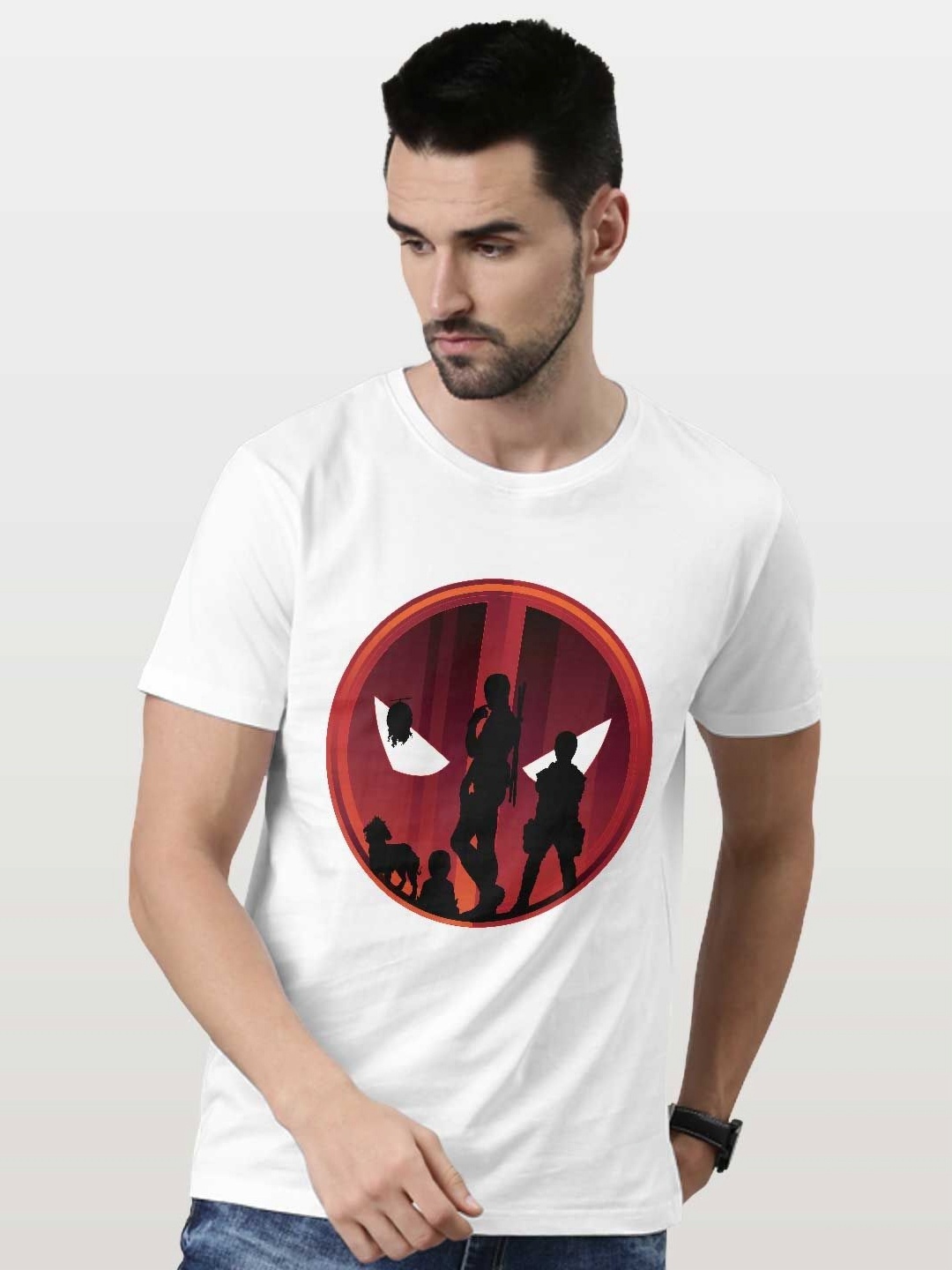 

macmerise Men Printed Pockets T-shirt, White
