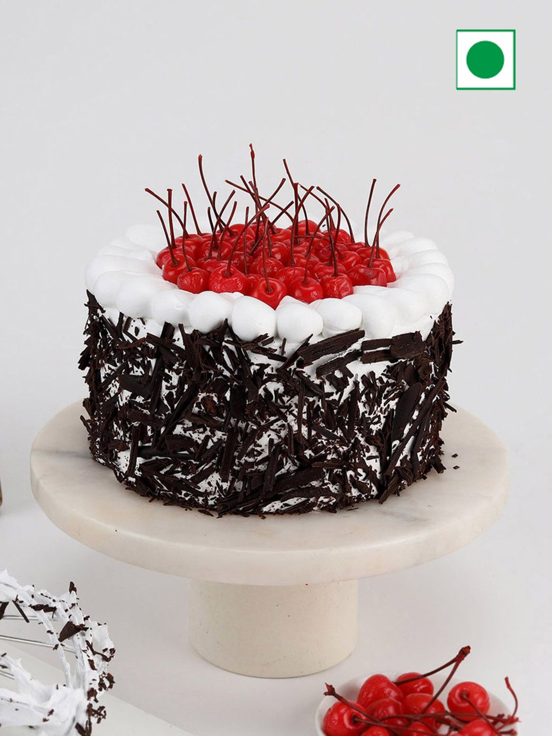 

IGP Black Forest Flavour Eggless Round Cake - 1 kg