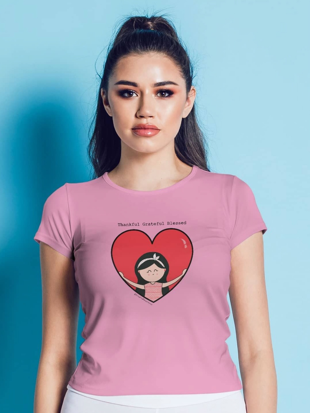 

macmerise Women Printed Extended Sleeves Cut Outs T-shirt, Pink