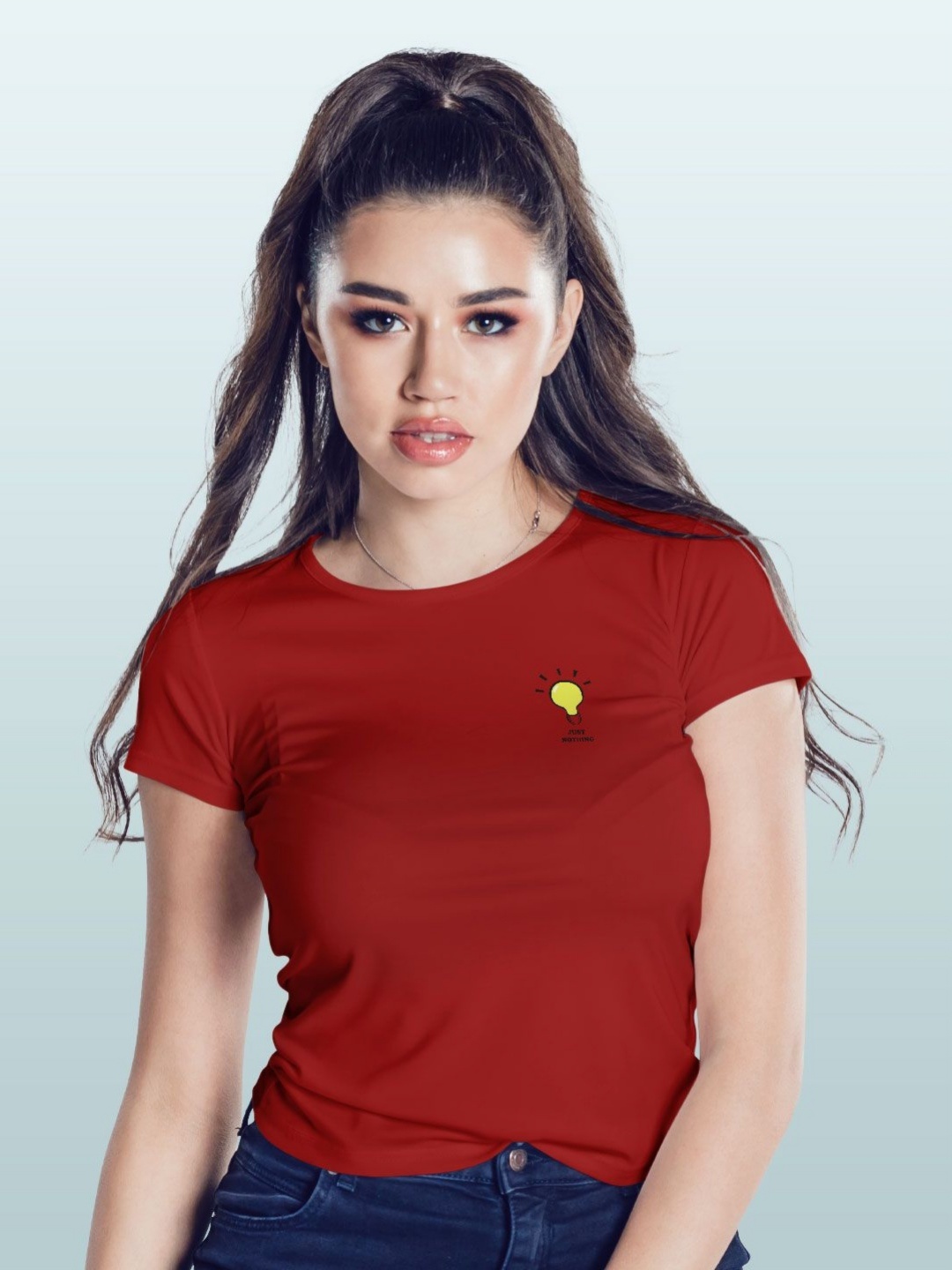 

macmerise Women Pockets T-shirt, Red