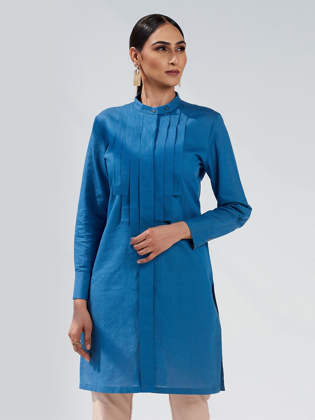 

SEVENDC Cotton Longline Top, Blue