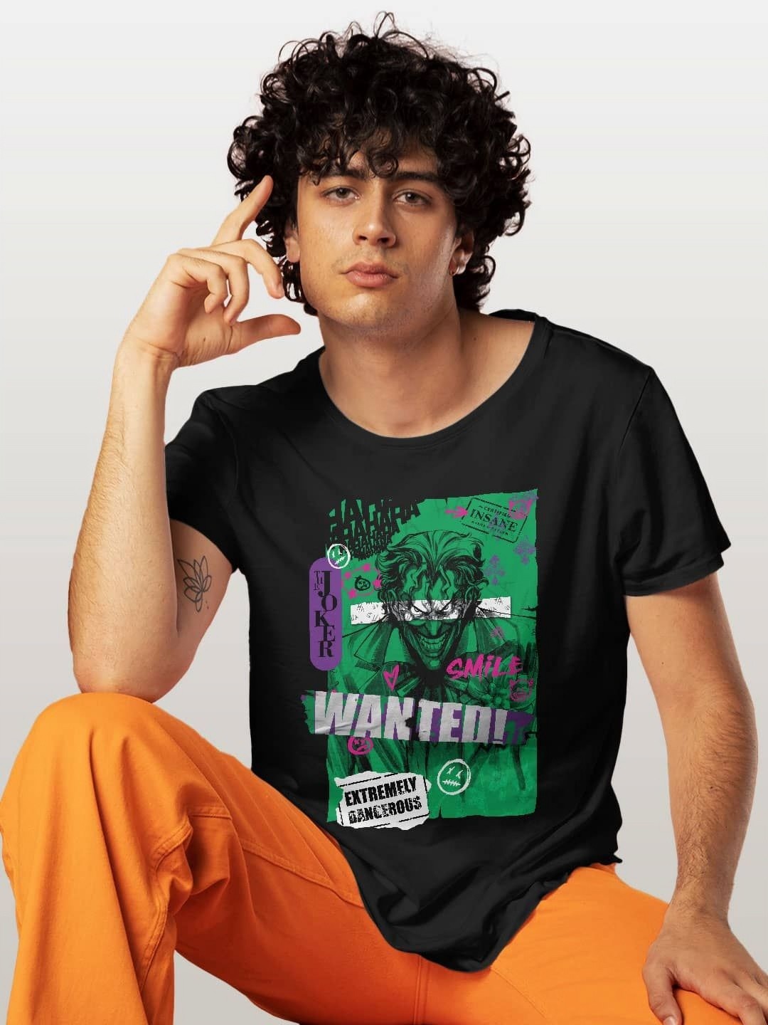 

macmerise Men Printed T-shirt, Black