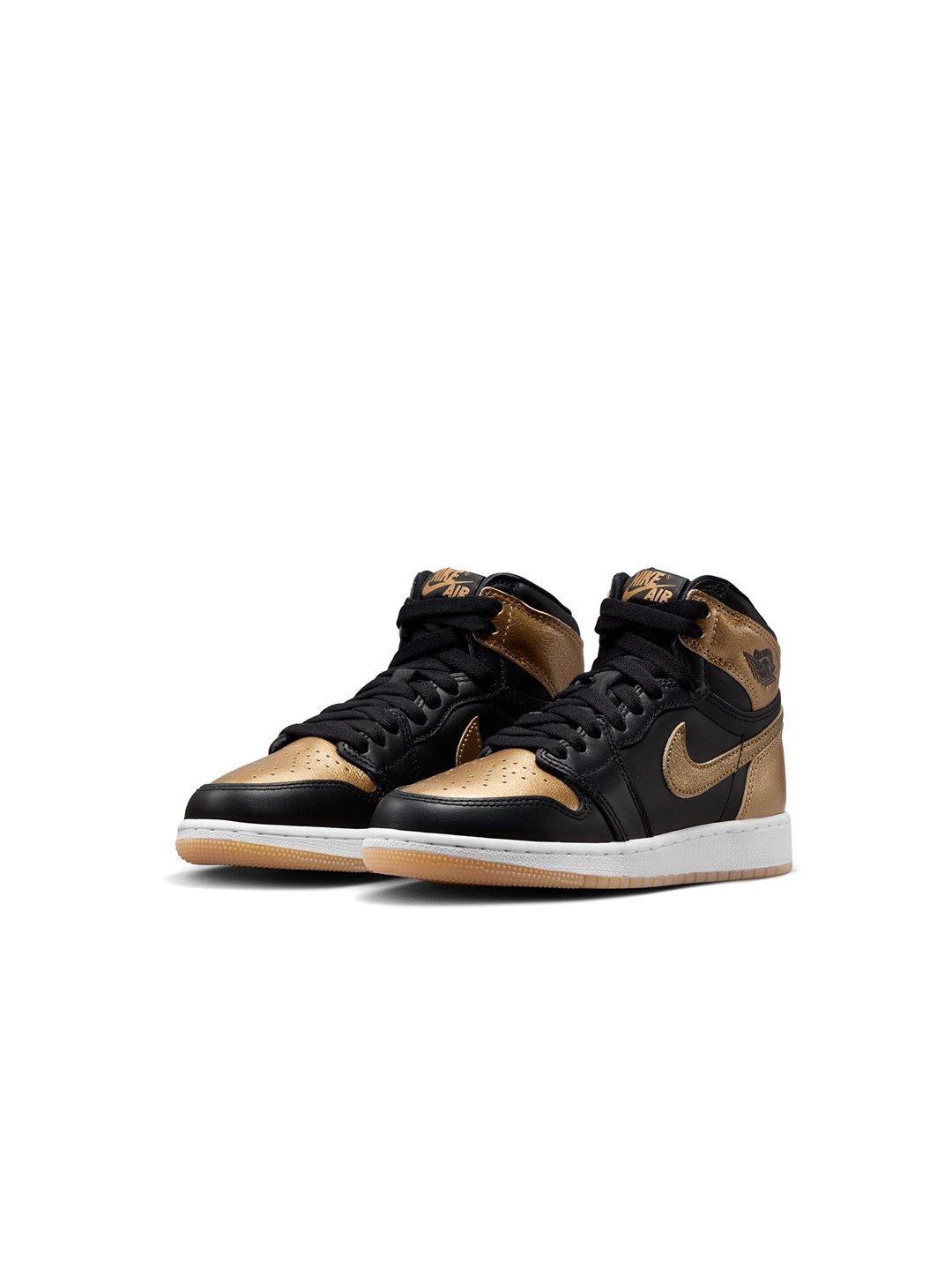 

Nike Boys Air Jordan 1 High OG Men Round Toe Shoes, Black